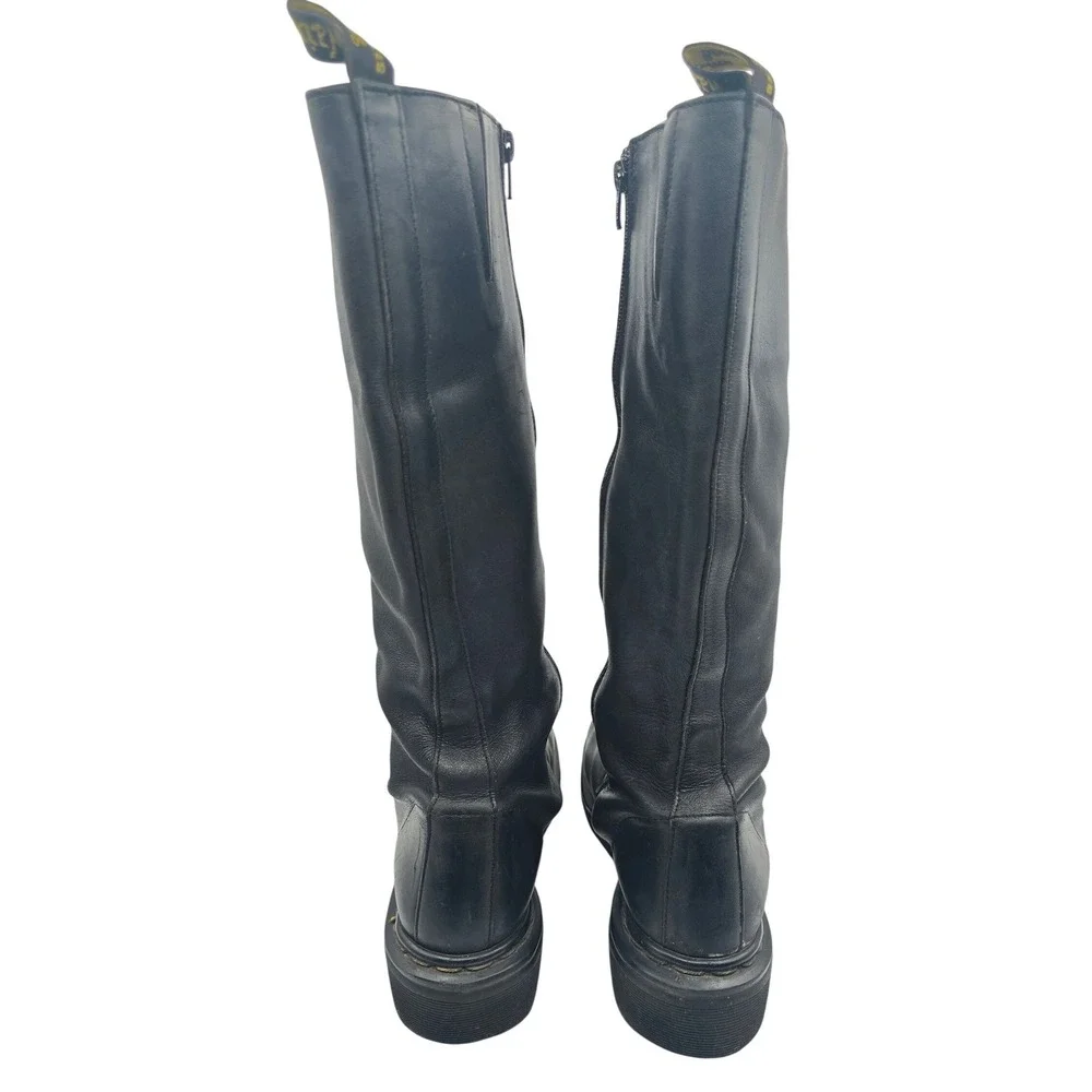 Dr. Martens 9491 Vintage Rare Black Leather Tall Boots Made in England UK 7 US 9
